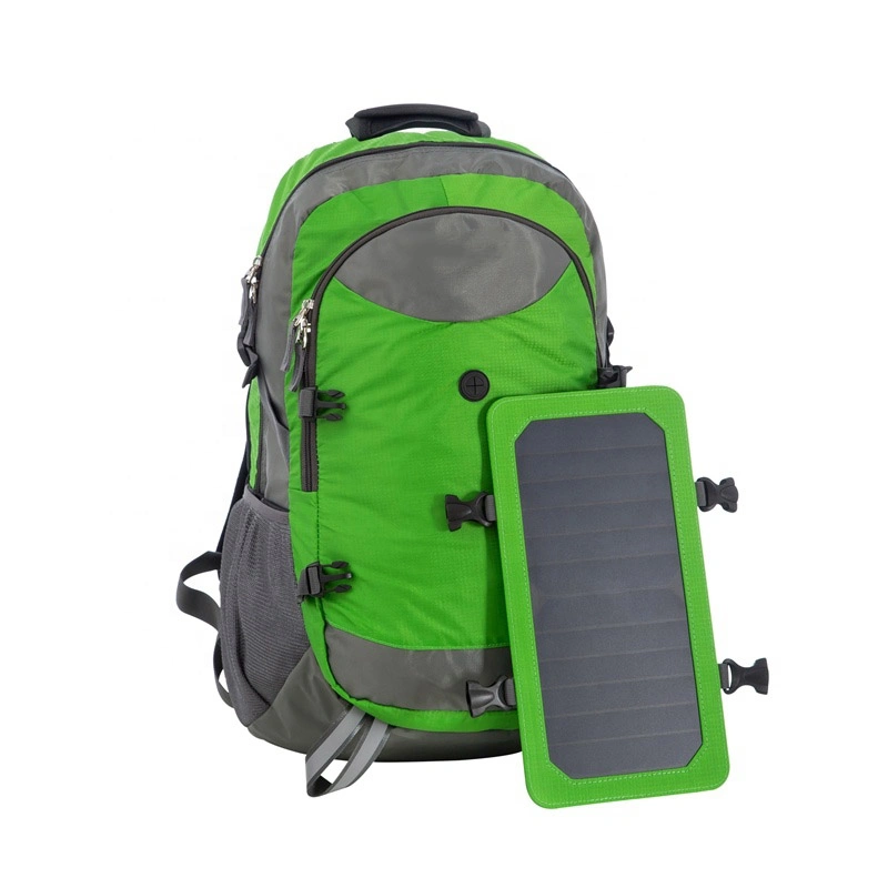 Wholesales Outdoor New Design Solar Travel Men′s Backpack USB Charging Solar Panel Hiking Bag Mobile Phone Solar Backpack