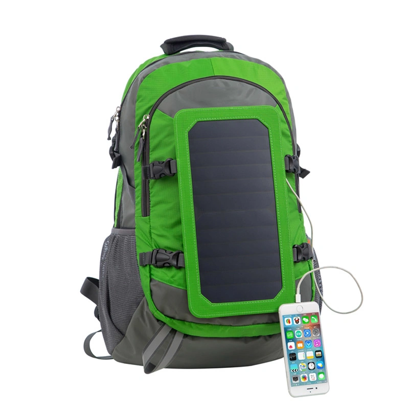 Wholesales Outdoor New Design Solar Travel Men′s Backpack USB Charging Solar Panel Hiking Bag Mobile Phone Solar Backpack